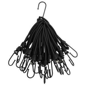 vidaXL Gummistroppar med krok 25 st 17 cm