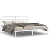 vidaXL S&auml;ngram med huvudgavel metall vit 193x203 cm