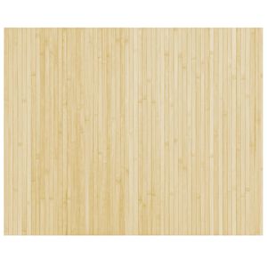 vidaXL Matta rektangul&auml;r ljus naturlig 80x100 cm bambu