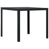 vidaXL Soffbord svart 78x78x74 cm HDPE tr&auml;utseende