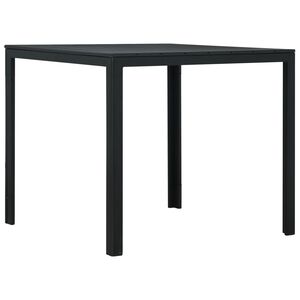 vidaXL Soffbord svart 78x78x74 cm HDPE tr&auml;utseende