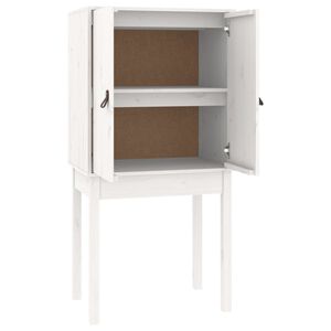 vidaXL Vitrinsk&aring;p vit 60x40x120 cm massiv furu