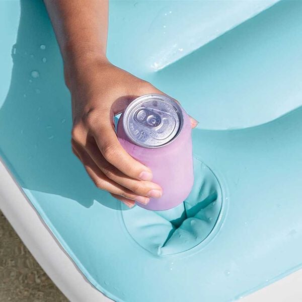 Intex Uppblåsbar badmadrass blå 310x183 cm vinyl