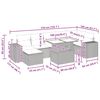 vidaXL Matgrupp f&ouml;r tr&auml;dg&aring;rden med dynor 8 delar beige konstrotting