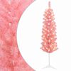 vidaXL Konstgjort smalt jultr&auml;d 150 cm 150 LED-lampor Varmvit