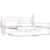 vidaXL S&auml;ngram utan madrass metall brun ek 193x203 cm