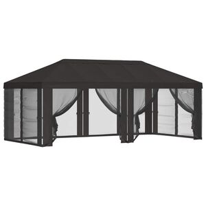 vidaXL Gazebo-tak med sidov&auml;ggar Antracit 600,5 x 300,5 cm Polyester