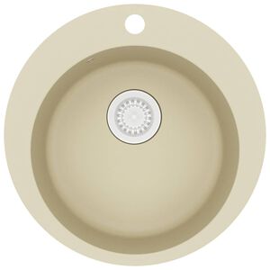 vidaXL Diskho granit enkel rund beige