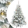 vidaXL Konstgjord julgran med 150 LED-lampor Vit 150 cm PE och PVC