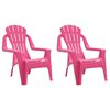 vidaXL Tr&auml;dg&aring;rdsstolar 2 st f&ouml;r barn rosa 37x34x44 cm PP tr&auml;utseende