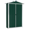 vidaXL Tr&auml;dg&aring;rdsskjul gr&ouml;n 116x45x175 cm galvaniserat st&aring;l