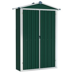 vidaXL Tr&auml;dg&aring;rdsskjul gr&ouml;n 116x45x175 cm galvaniserat st&aring;l