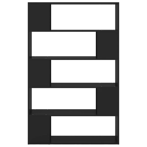 vidaXL Bokhylla Rumsavdelare svart 100x24x155 cm konstruerat trä