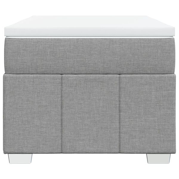 vidaXL Rams&auml;ng med madrass ljusgr&aring; 90x190 cm tyg