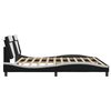 vidaXL Bed Frame "Viana" without Mattress Black and White 200x200 cm Faux Leather