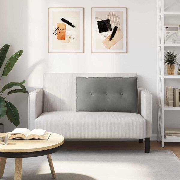 vidaXL Ryggkudde M&ouml;rkgr&aring; 80 x 50 cm Mikrofiber Tyg