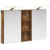 vidaXL Badrumssk&aring;psset 3 st 80 x 10,5 x 50 cm Konstruerat tr&auml;