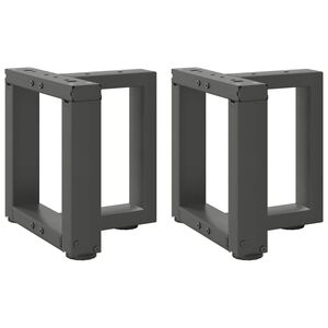 vidaXL Soffbordsben T-formade 2 st antracit 30x25x(30-31) cm st&aring;l