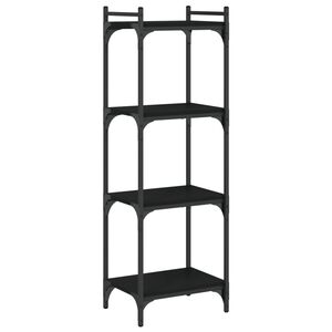vidaXL Bokhylla 4 hyllplan svart 40x30x120 cm konstruerat tr&auml;
