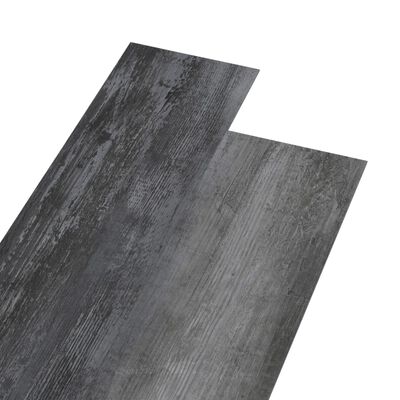 vidaXL Golvbrädor i PVC 5,26 m² 2 mm glansig grå