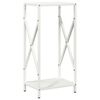 vidaXL Vedst&auml;ll vit 34x25x70 cm kallvalsat st&aring;l