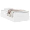 vidaXL F&ouml;rvaringss&auml;ng med madrass Vit 90 x 190 cm Konstl&auml;der