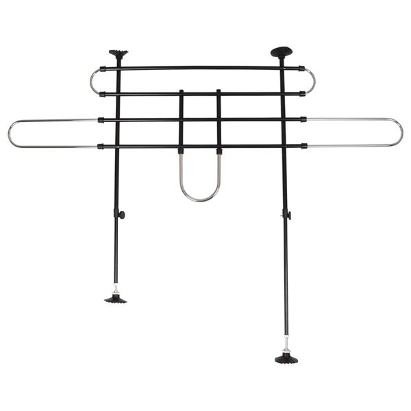 FLAMINGO Hundgaller med 2 st&auml;nger och 2 alternativ Eduard svart