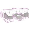 vidaXL Loungegrupp f&ouml;r tr&auml;dg&aring;rden med dynor 8 delar gr&aring; konstrotting