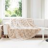 vidaXL Faux Kaninp&auml;ls Filt Olite 4 pcs Beige 220 x 240 cm Polyester
