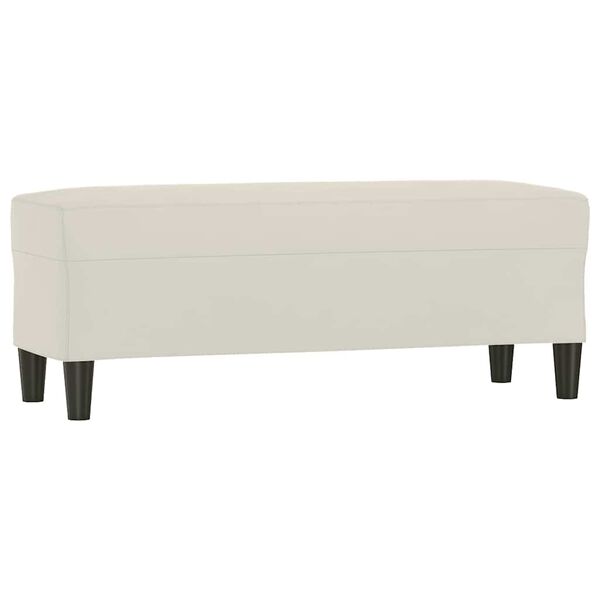 vidaXL Bänk gräddvit 100x35x41 cm sammet