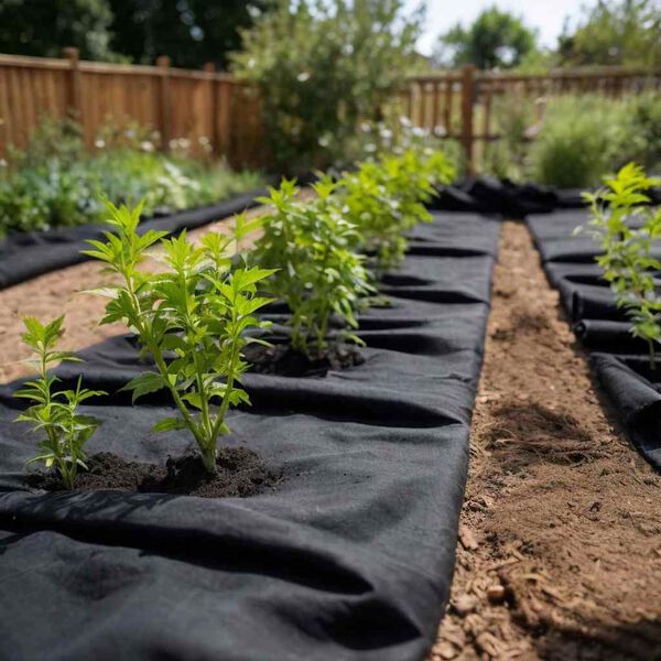 vidaXL Ogräsduk 1x10 m polyesterfiber svart