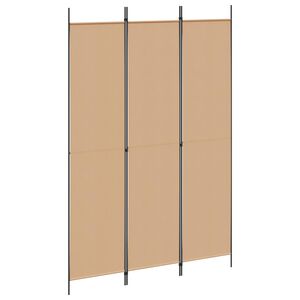 vidaXL 3-panelers rumsavdelare Beige 150 x 220 cm Tyg