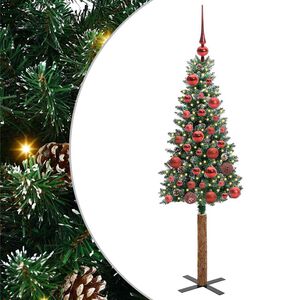 vidaXL Smal julgran med 150 LED-lampor Gr&ouml;n 150 cm PVC och solid furu