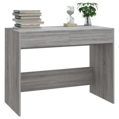 vidaXL Skrivbord grå sonoma 101x50x76,5 cm konstruerat trä