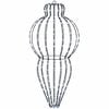 vidaXL Julspira med belysning 320 LED-lampor Kallvit Diam. 40 x 75 cm