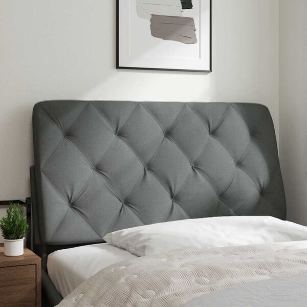 vidaXL Headboard Cushion Dark Grey 100 cm Fabric