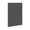 vidaXL Plisserad persienn svart 85x100 cm tyg bredd 84,4 cm polyester