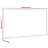 vidaXL Magnetisk whiteboardtavla med massiv fururam 100x55 cm
