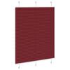 vidaXL Plisserad persienn Bordeaux r&ouml;d 105x100 cm tyg bredd 104,4cm