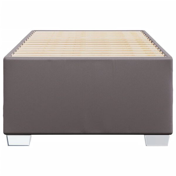 vidaXL Sängram grå 90x190 cm konstläder