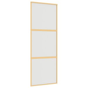 vidaXL Skjutd&ouml;rr guld 76x205 cm frostat ESG-glas och aluminium