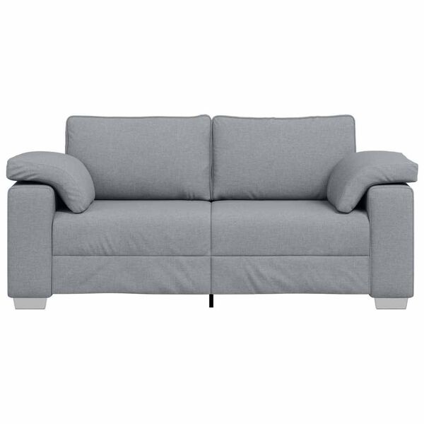 vidaXL Soffa 140cm Ljusgr&aring; tyg