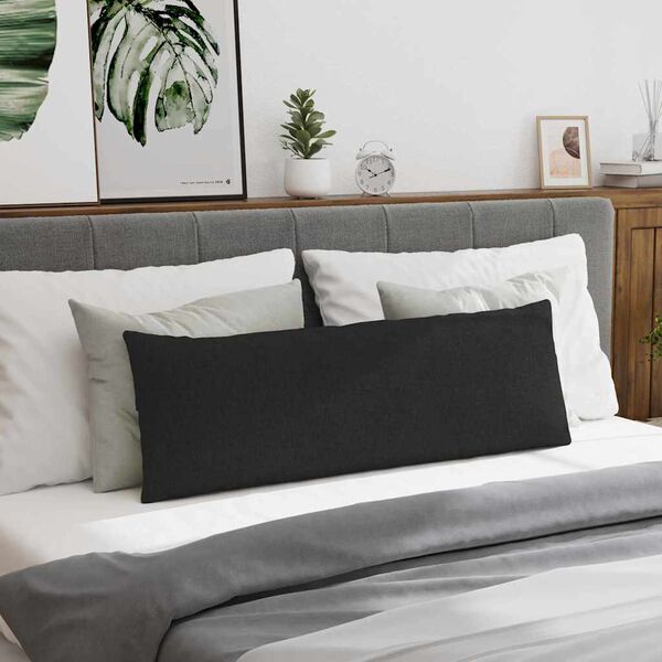 vidaXL Sofakuddar 2 pcs Svart 120 x 40 cm tyg