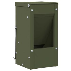 vidaXL Kaninsmatare Olivgr&ouml;n 12,5 x 12,5 x 25 cm 1,5 kg