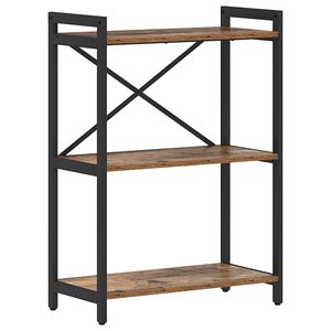 vidaXL Hyllsystem 60 x 30 x 85 cm Konstruerat tr&auml; Gammalt tr&auml;