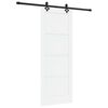 vidaXL Skjutd&ouml;rr 78 x 202 cm Konstruerat tr&auml; Vit och svart