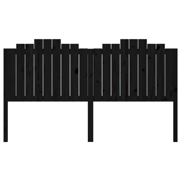 vidaXL S&auml;nggavel svart 186x4x110 cm massiv furu