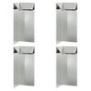 vidaXL Snigelfence 4 st 10 x 10 x 25 cm Galvaniserat st&aring;l Silver