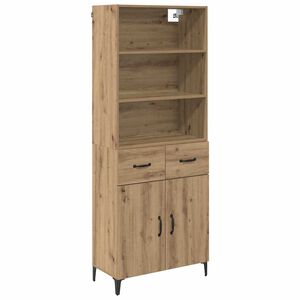 vidaXL Sk&aring;p Artisan Ek 69,5 x 34 x 180 cm Konstruerat tr&auml;