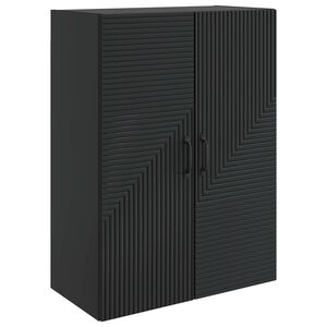 vidaXL V&auml;ggmonterat sk&aring;p Svart 66 x 34,5 x 90 cm Konstruerat tr&auml;